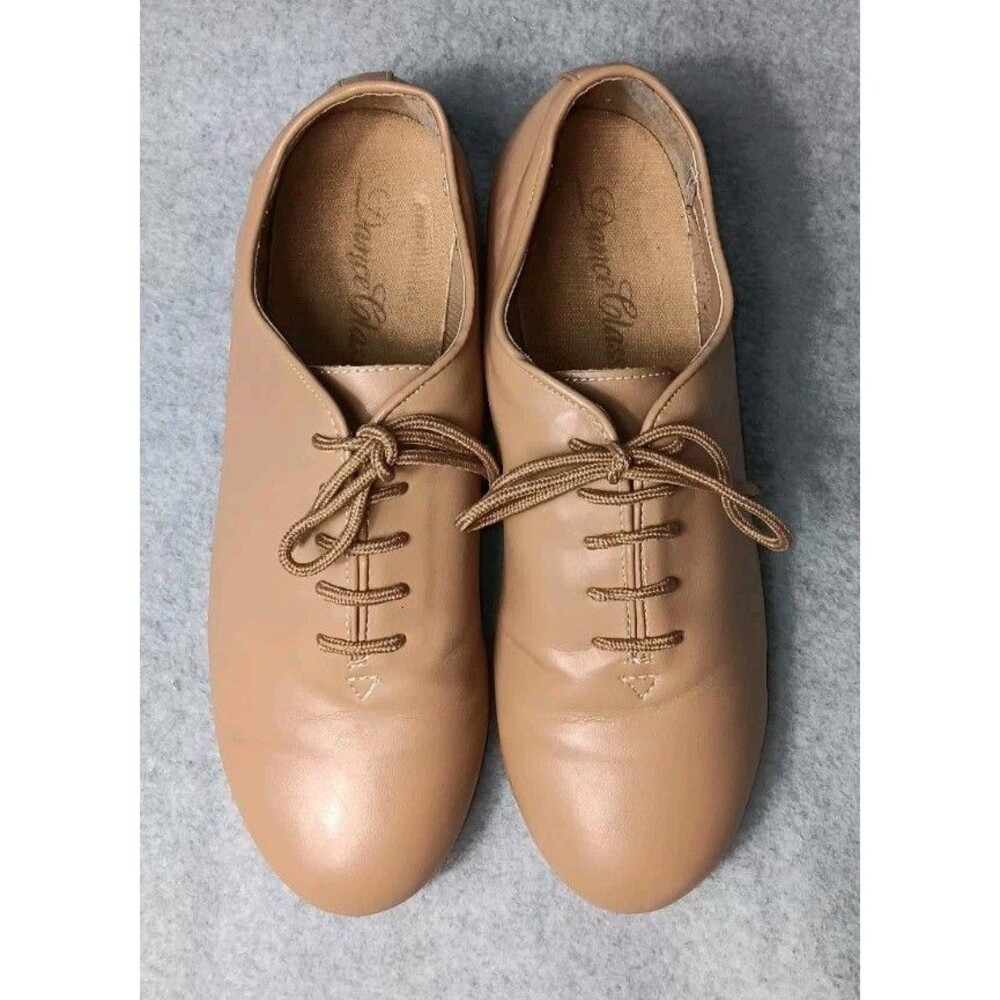 Dance Class Rhythm Tones Tap Dance Shoes Womens Size 9.5 Khaki Musical Footwear - Picture 7 of 11